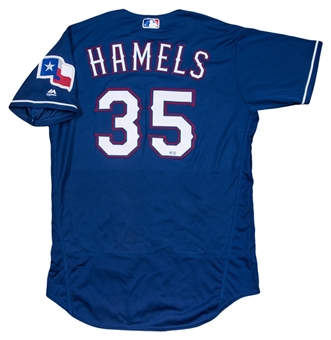 2016 Cole Hamels Game Used Texas Rangers Blue Alternate Jersey Used On 6/22/2016 (MLB Authenticated)